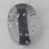 Acrylic Beads Jewelry finding, Flat Oval 7x10mm Hole:2mm, Sold by Bag