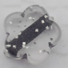 Acrylic Beads Jewelry finding, Flat Flower 9x4mm Hole:2mm, Sold by Bag