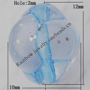 Acrylic Beads Jewelry finding, 10x12mm Hole:2mm, Sold by Bag