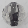 Acrylic Beads Jewelry finding, Faceted Round 11mm Hole:2mm, Sold by Bag