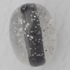 Acrylic Beads Jewelry finding, Oval 13x17mm Hole:3mm, Sold by Bag