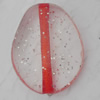 Acrylic Beads Jewelry finding, Flat Teardrop 19x24mm Hole:2mm, Sold by Bag
