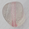 Acrylic Beads Jewelry finding, Faceted Oval 17x23mm Hole:3mm, Sold by Bag