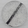 Acrylic Beads Jewelry finding, Flat Round 25x25x7mm Hole:1.5mm, Sold by Bag
