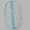 Acrylic Beads Jewelry finding, Flat Oval 16x28mm Hole:1.5mm, Sold by Bag
