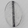 Acrylic Beads Jewelry finding, Twist Flat Oval 20x30mm Hole:2mm, Sold by Bag