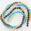 Bicone Crystal Beads, Half Handmade Faceted, 4mm, Sold per 16-Inch Strand