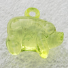 Transparent Acrylic Pendant, Animal 20x18mm Hole:2mm, Sold by Bag