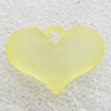 Transparent Acrylic Pendant, Heart 29x20mm Hole:3mm, Sold by Bag