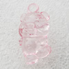 Transparent Acrylic Pendant, Animal 16x31mm Hole:3mm, Sold by Bag