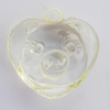 Transparent Acrylic Pendant, Animal 30x30mm Hole:3mm, Sold by Bag