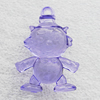 Transparent Acrylic Pendant, children 39x28mm Hole:3mm, Sold by Bag