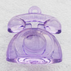 Transparent Acrylic Pendant, Telephone 36x42mm Hole:4mm, Sold by Bag
