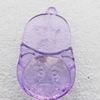 Transparent Acrylic Pendant, Hat 27x50mm Hole:2mm, Sold by Bag