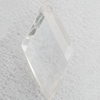 Transparent Acrylic Pendant, Twist Faceted Diamond 20x40mm Hole:2mm, Sold by Bag
