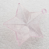 Transparent Acrylic Pendant, Star 45x50mm Hole:3mm, Sold by Bag