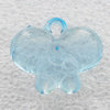 Transparent Acrylic Pendant, Butterfly 20x17mm Hole:2mm, Sold by Bag