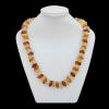 Imitate Amber Necklace, 15x14x8mm Length:23.2inch Sold by Bag