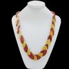 Imitate Amber Necklace, 23x45x7mm Length:25.6inch Sold by Bag