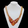 Imitate Amber Necklace, 56x42x15mm Length:24inch Sold by Bag