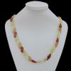 Imitate Amber Necklace, 8x23x6mm Length:24.4inch Sold by Bag
