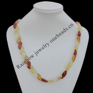 Imitate Amber Necklace, 8x23x6mm Length:24.4inch Sold by Bag