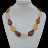 Imitate Amber Necklace, 22x34x8mm Length:21.7inch Sold by Bag