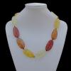 Imitate Amber Necklace, 20x40x7mm Length:21.7inch Sold by Bag