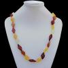 Imitate Amber Necklace, 15x25x7mm Length:25.6inch Sold by Bag