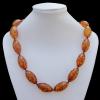 Imitate Amber Necklace, 18x35mm Length:23.6inch Sold by Bag