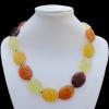 Imitate Amber Necklace, 24x30x8mm Length:20.9inch Sold by Bag