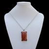Imitate Amber Necklace, 48x28x16mm Length:23.2inch Sold by Bag