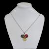 Imitate Amber Necklace, 39x39x10mm Length:23.2inch Sold by Bag
