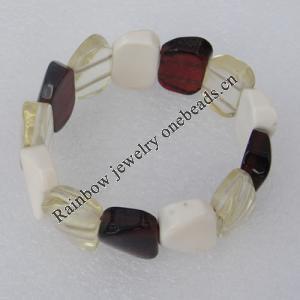 Imitate Amber bracelet, 23x15mm Length:8.7inch Sold by Bag