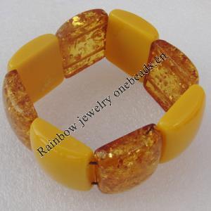 Imitate Amber bracelet, 34x27mm Length:8.7inch Sold by Bag