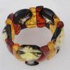 Imitate Amber bracelet, 43x31mm 41x28mm Length:9.5inch Sold by Bag