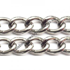 Iron Jewelry Chain, Lead-free Link's size 13.9x9.7mm, Sold by Group