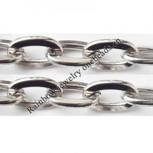 Iron Jewelry Chain, Lead-free Link's size 14.6x9.3mm, Sold by Group
