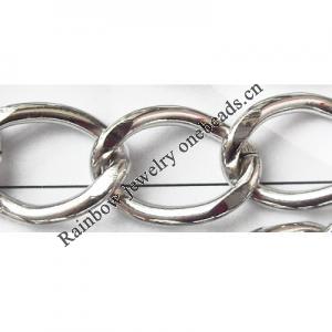 Iron Jewelry Chain, Lead-free Link's size 19.5x13.6mm, Sold by Group