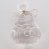 Transparent Acrylic Pendant, Animal 14x21mm Hole:8mm, Sold by Bag