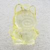 Transparent Acrylic Pendant, Animal 25x33mm Hole:3mm, Sold by Bag