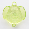Transparent Acrylic Pendant, Animal Head 31x33mm Hole:3mm, Sold by Bag