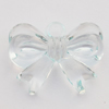 Transparent Acrylic Pendant, Bowknot 30x23mm Hole:3mm, Sold by Bag