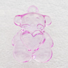 Transparent Acrylic Pendant, Animal 21x31mm Hole:3mm, Sold by Bag