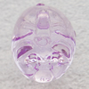 Transparent Acrylic Pendant, Animal 18x23x22mm Hole:2mm, Sold by Bag
