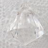 Transparent Acrylic Pendant, Faceted Teardrop 9x11mm Hole:1mm, Sold by Bag