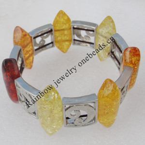 Imitate Amber bracelet, 37x14mm 19x19x5 Length:9.4inch Sold by Bag