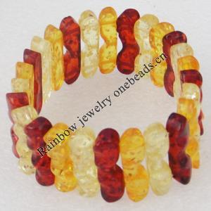 Imitate Amber bracelet, 27x7mm Length:8.7inch Sold by Bag