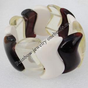 Imitate Amber bracelet, 35x22mm Length:8.7inch Sold by Bag
