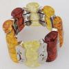 Imitate Amber bracelet, 40x20mm Length:9.4inch Sold by Bag